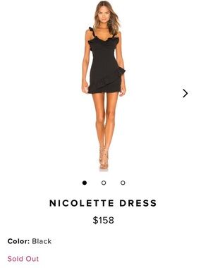 Lovers + Friends Nicolette Mini Dress in Black Size M